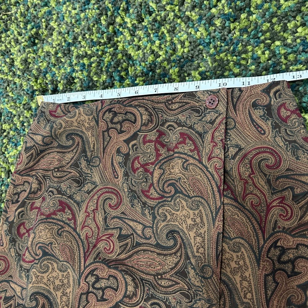 Vintage Talbots Paisley Midi Wrap Skirt - women’s size 2 - Picture 12 of 16